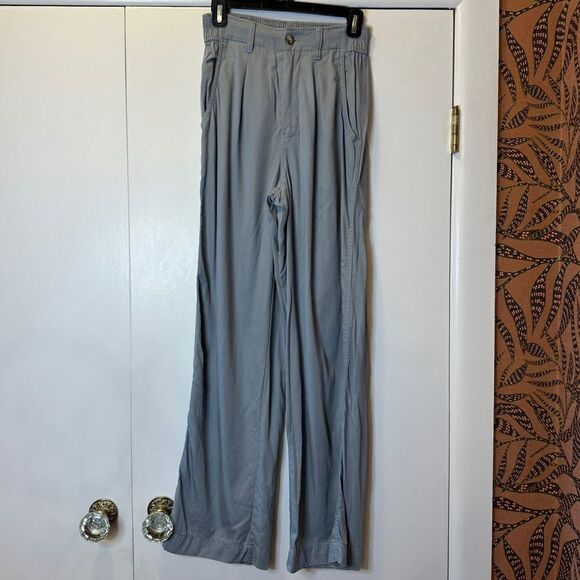 MADEWELL The Neale Straight-Leg Pant in Drapeweave Gray Blue Women’s Size 0 - Picture 5 of 11